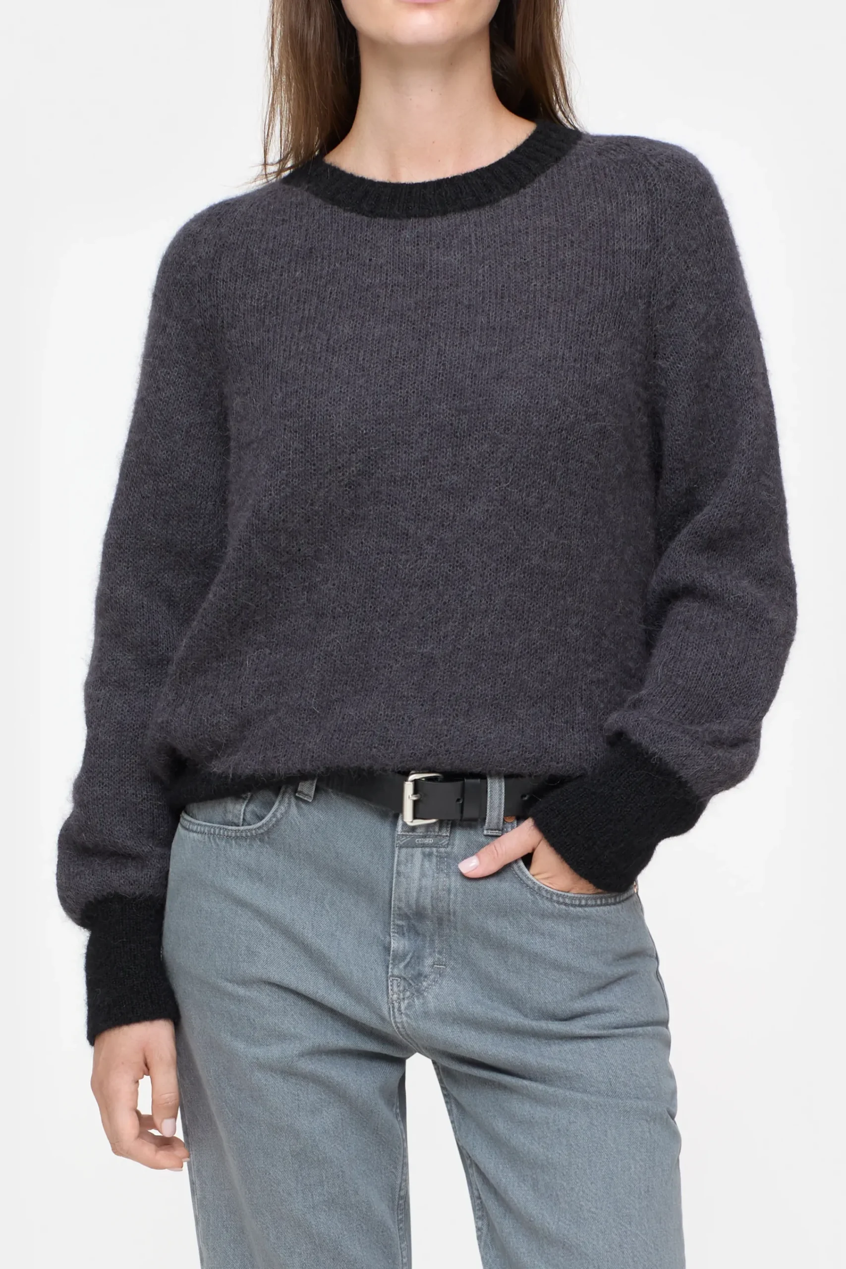 Closed Strick*Pullover aus Mohair-Alpaka-Mix Irishcoffee