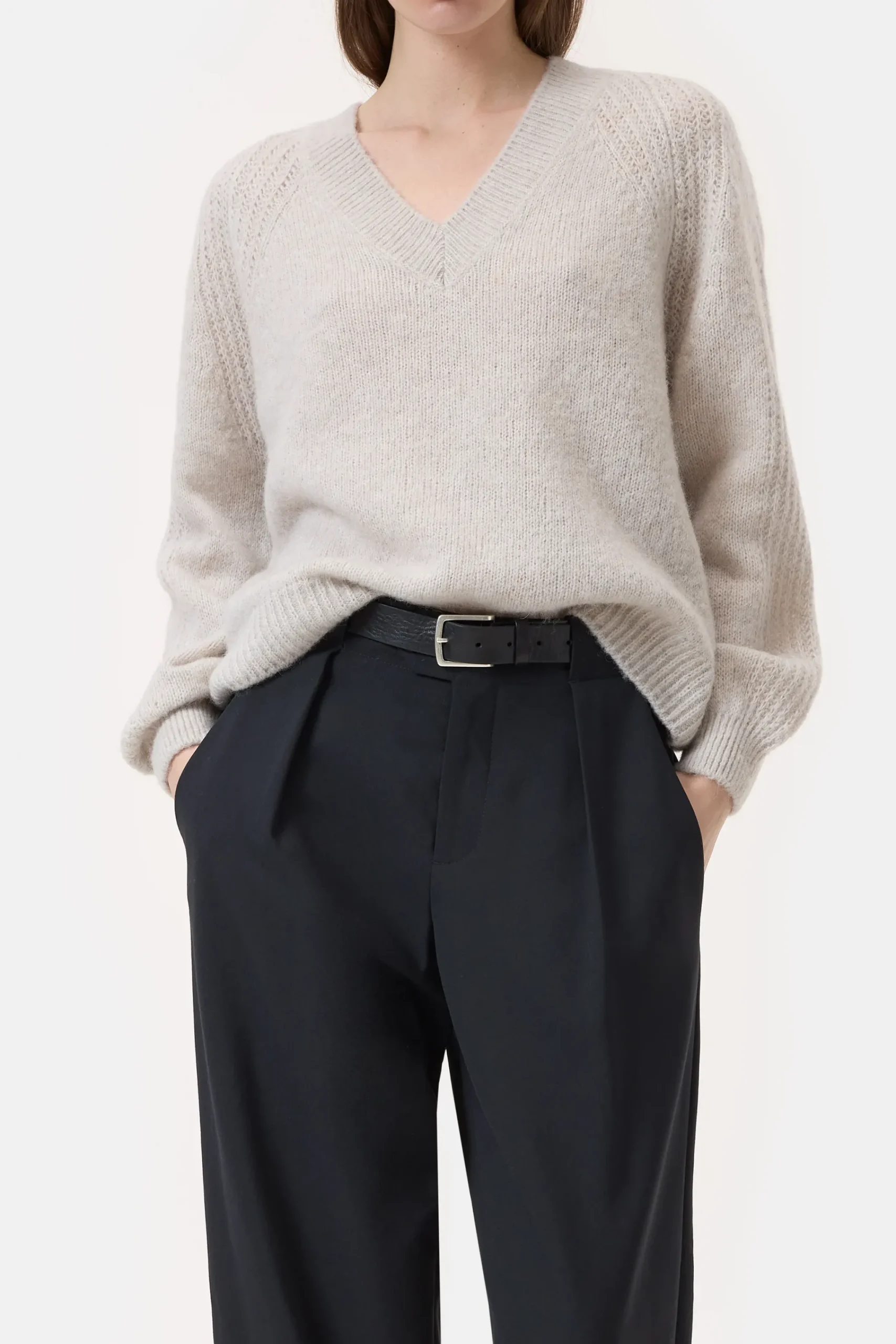 Closed Strick*Pullover aus Woll-Alpaka-Mix Stonebeige