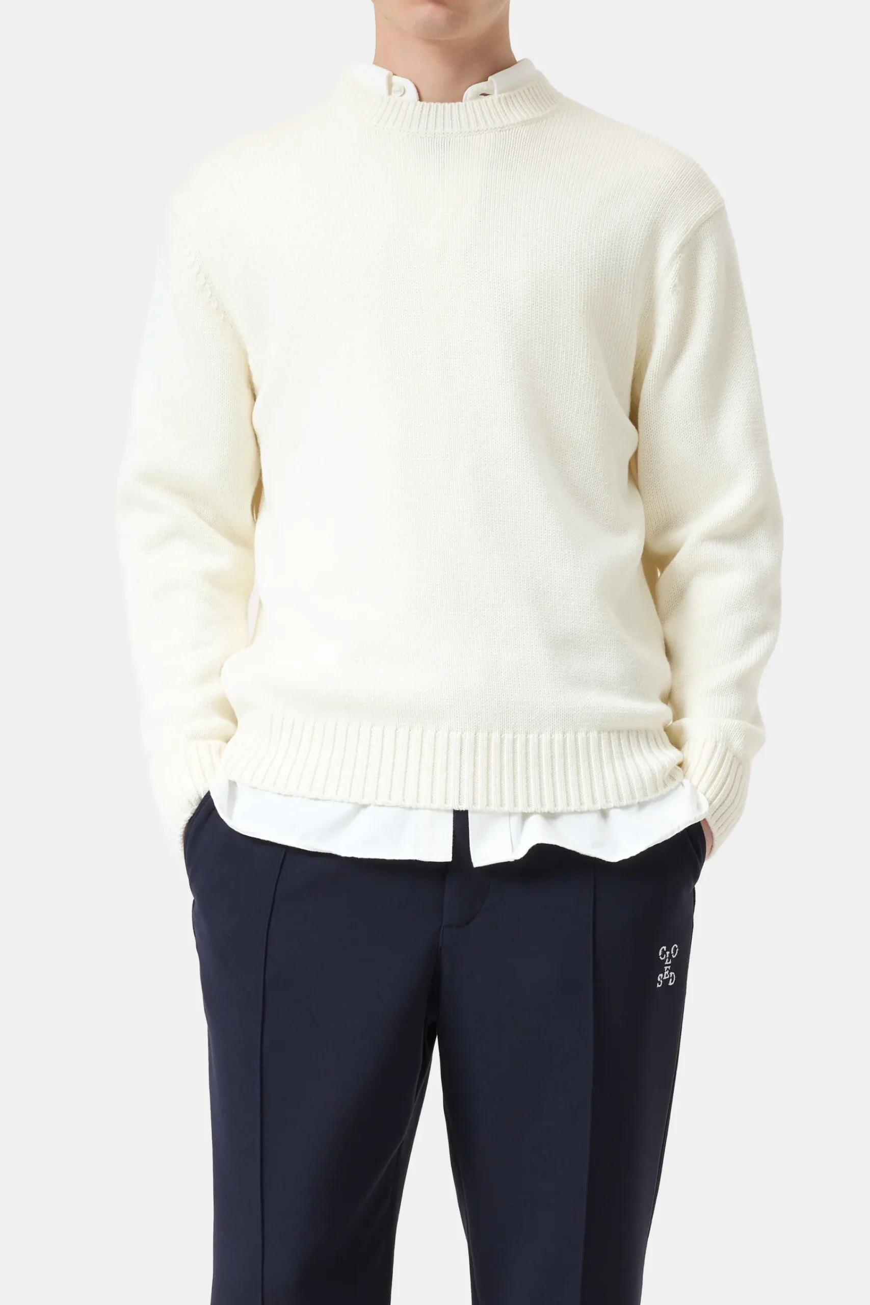 Closed Strick*Pullover aus Woll-Mix Ivory