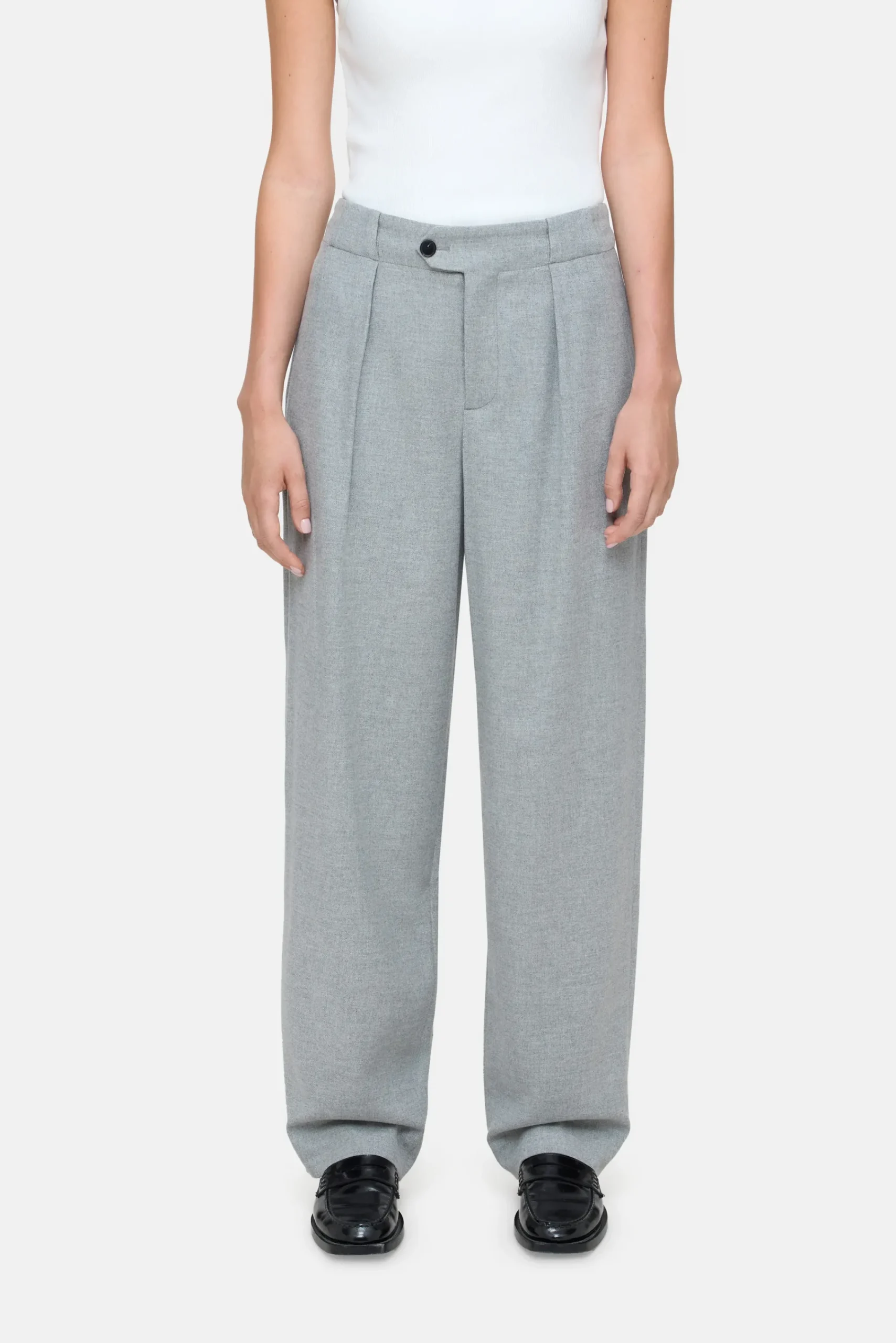 Closed Hosen*Relaxed Pants - Style Name Mawson Lightgreymelange