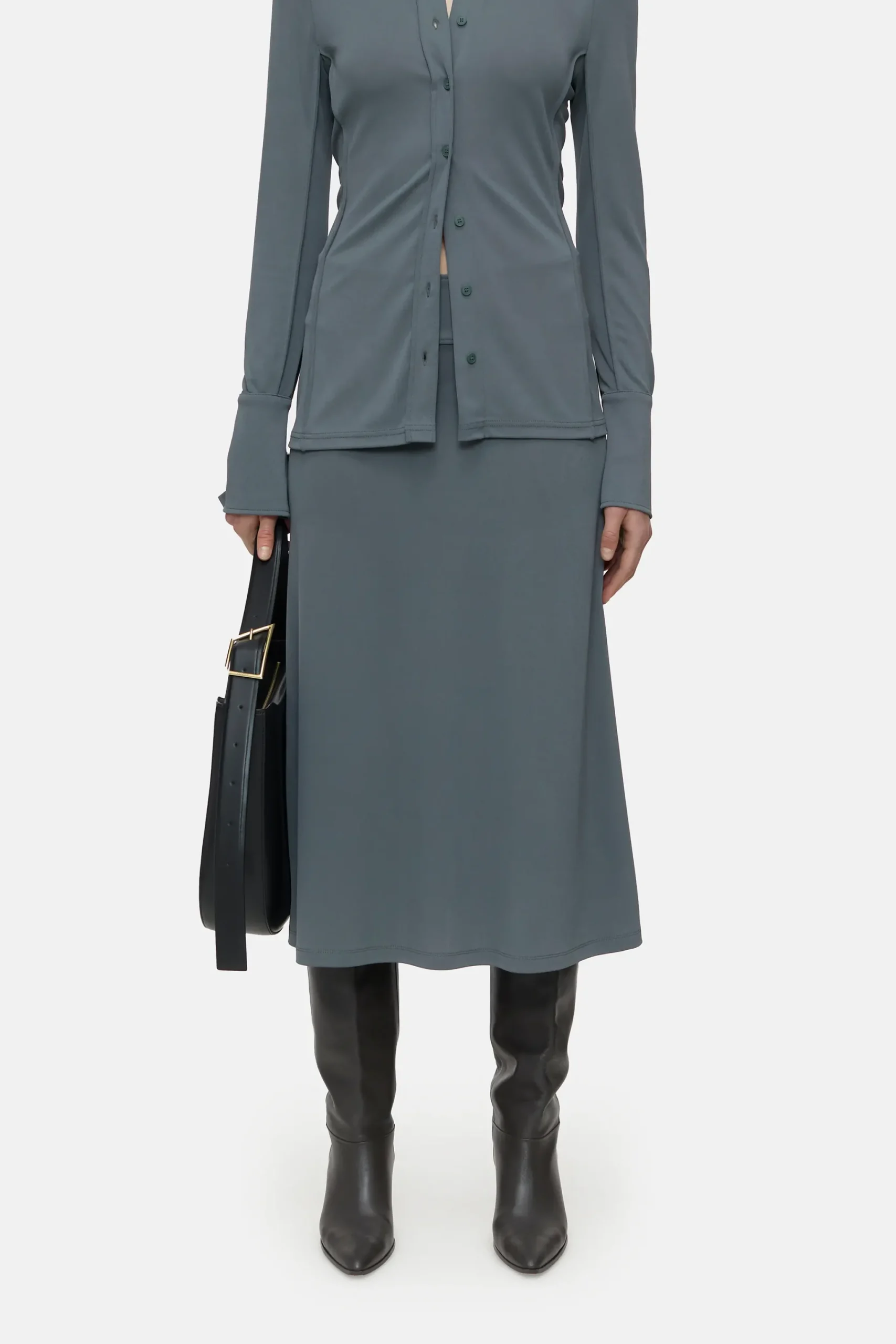 Closed Röcke*Rock aus Crêpe Pinigreen