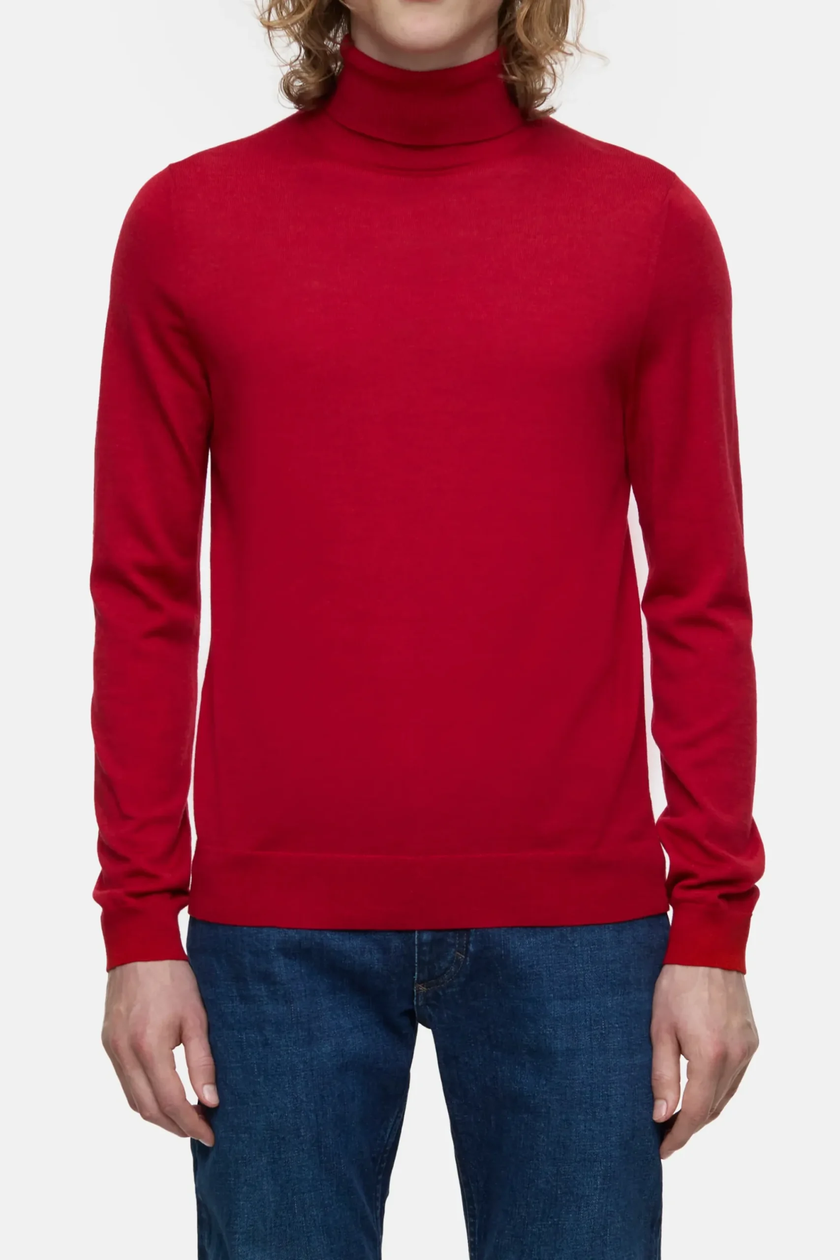 Closed Strick*Rollkragenpullover aus Bio-Wolle Chilipepperred