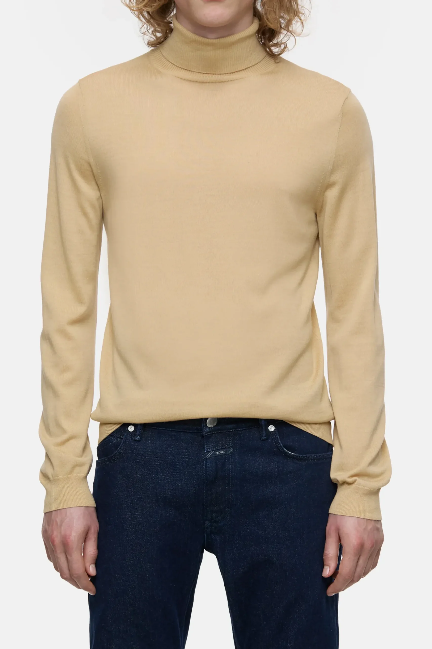 Closed Strick*Rollkragenpullover aus Bio-Wolle Peanutbutter