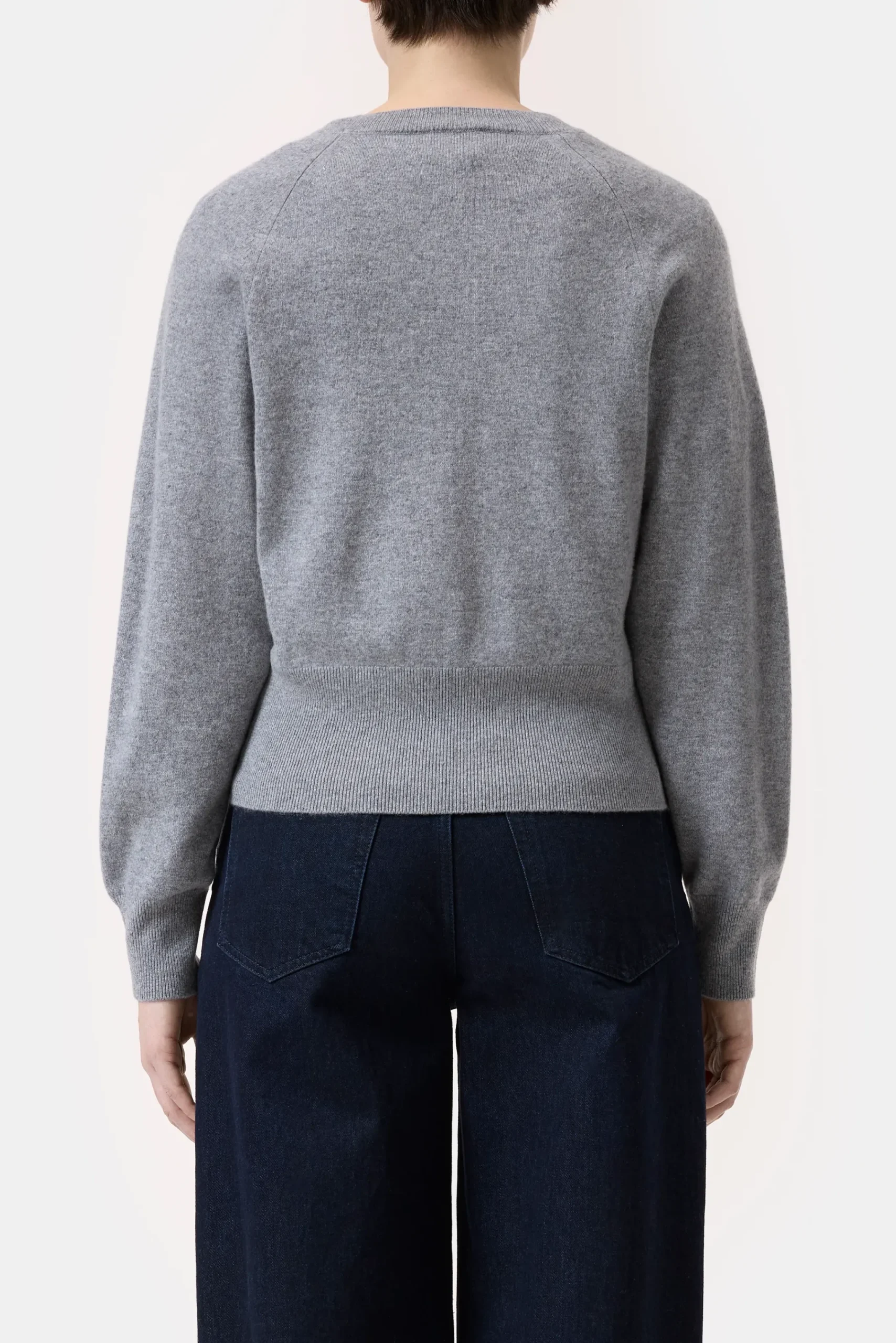 Closed Strick*Rundhalspullover aus Kaschmir Lightgreymelange