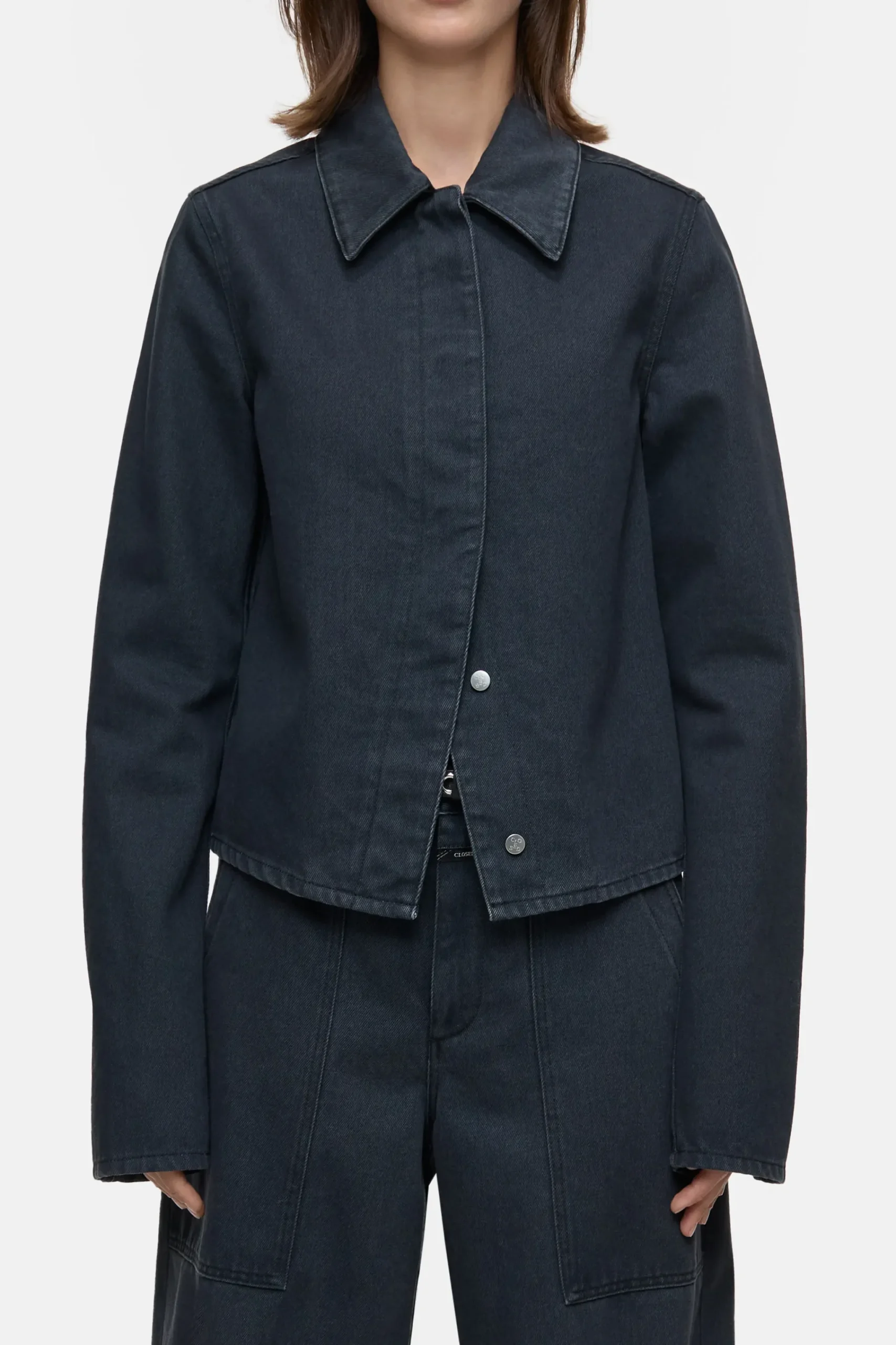 Closed Shirts & Blusen*Schmales Denim-Overshirt Darkgrey