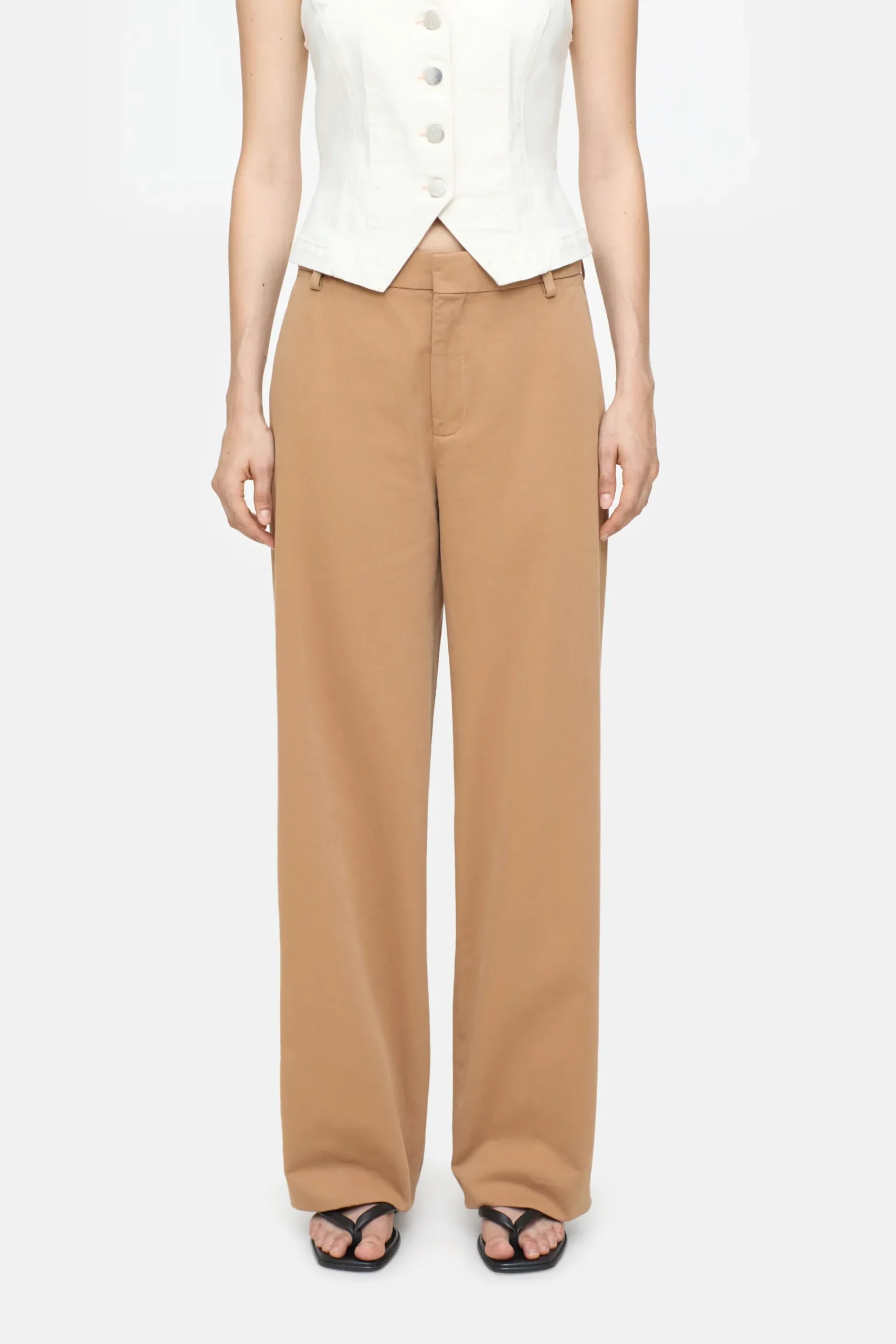 Closed Hosen*Straight Pants - Style Name Jurdy Biscottibrown