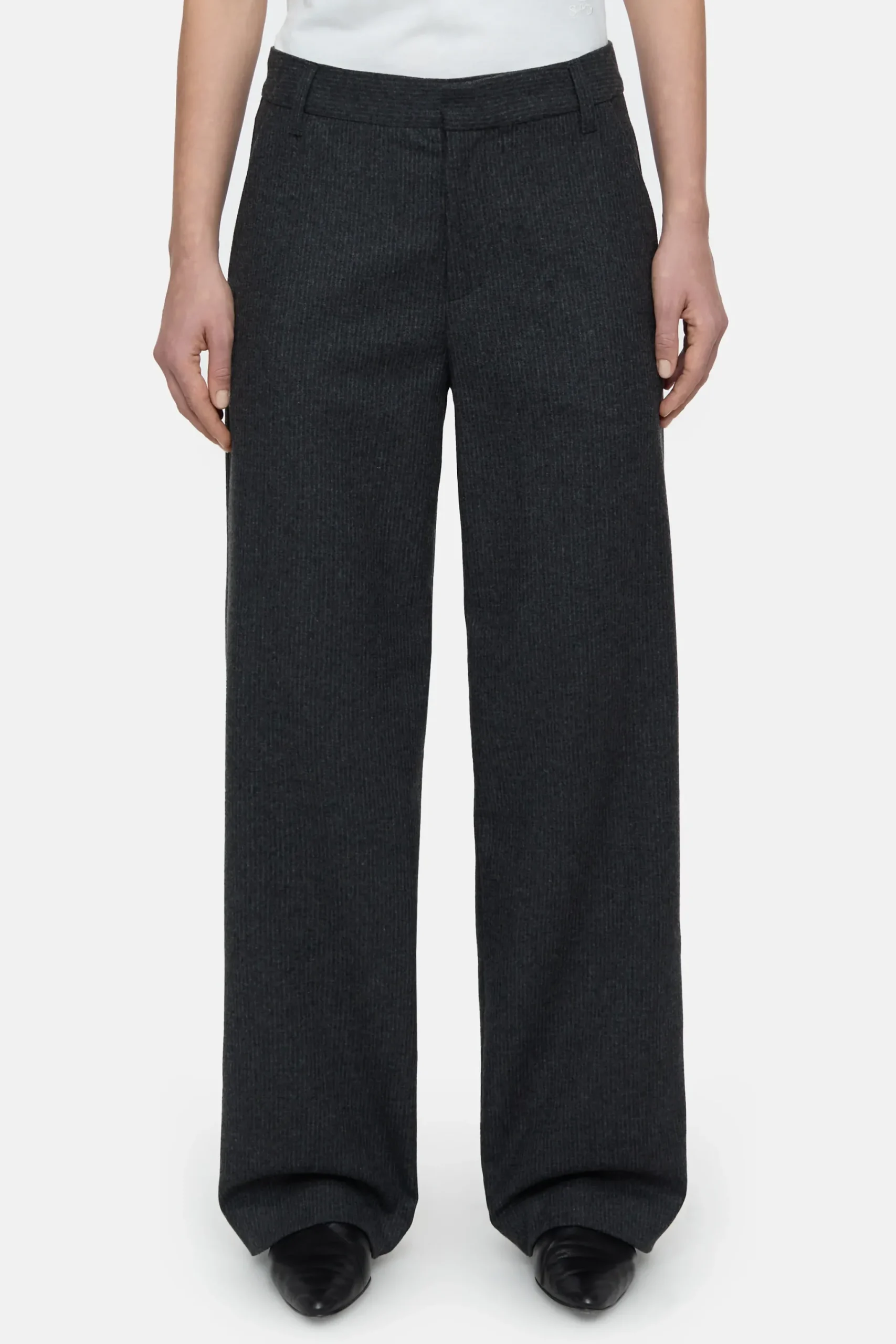 Closed Hosen*Straight Pants - Style Name Jurdy Darkgreymelange