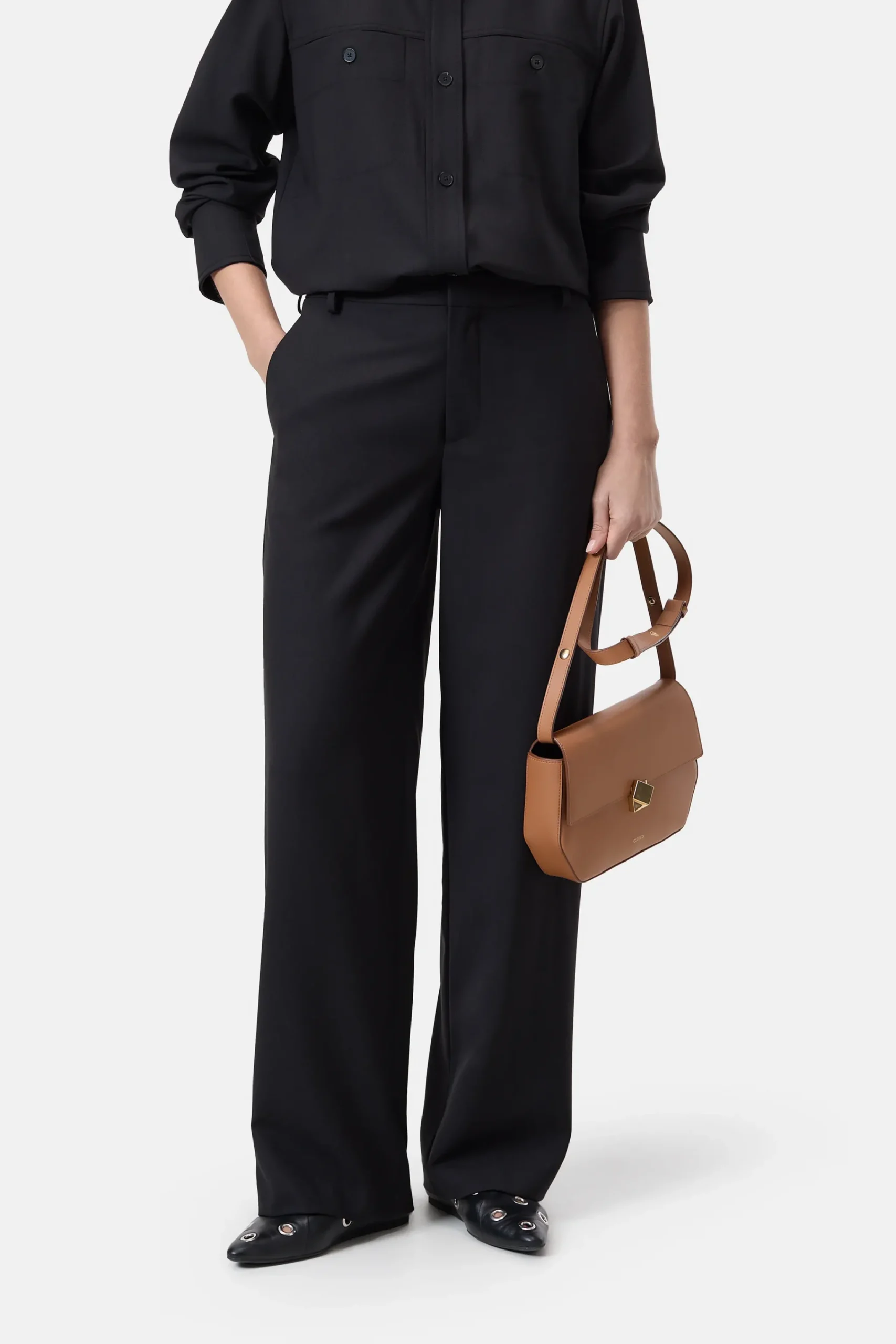 Closed Hosen*Straight Pants - Style Name Jurdy Black