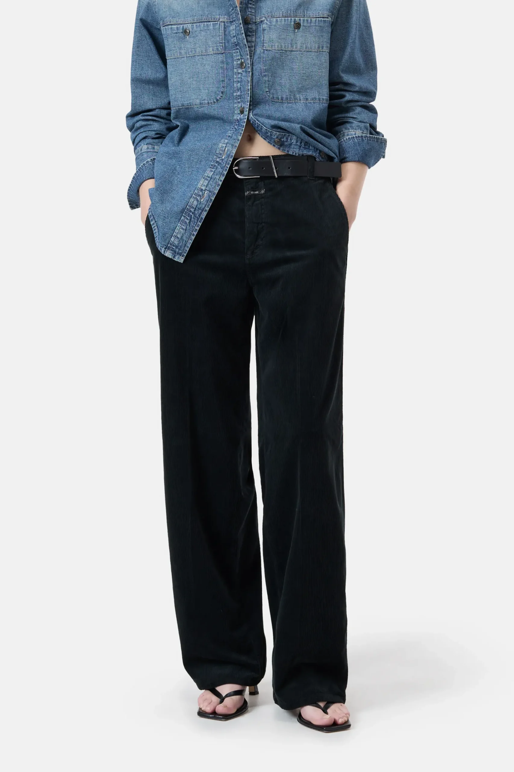 Closed Hosen*Straight Pants - Style Name Jurdy Black