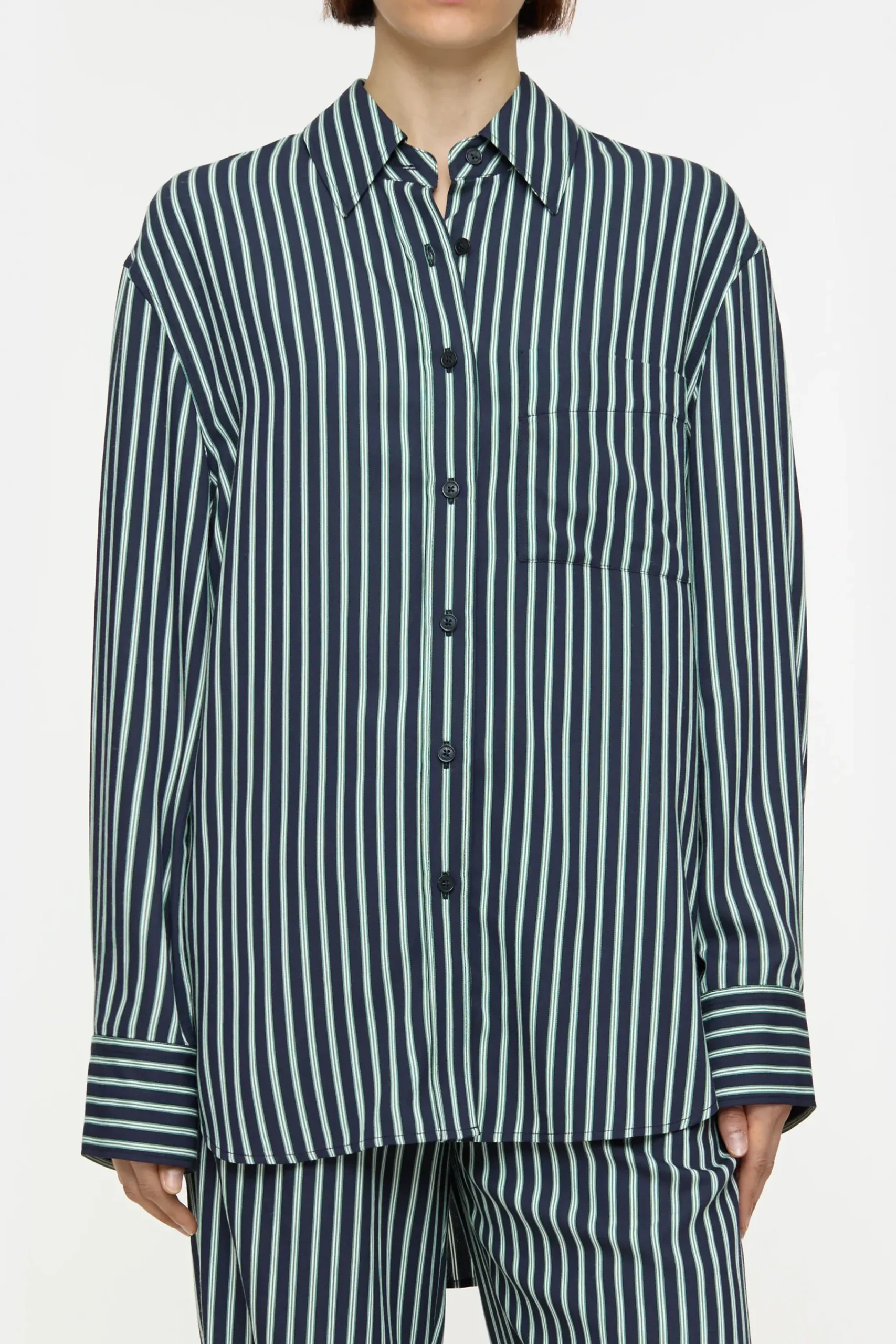 Closed Shirts & Blusen*Streifenbluse aus Viskose-Mix Darknight