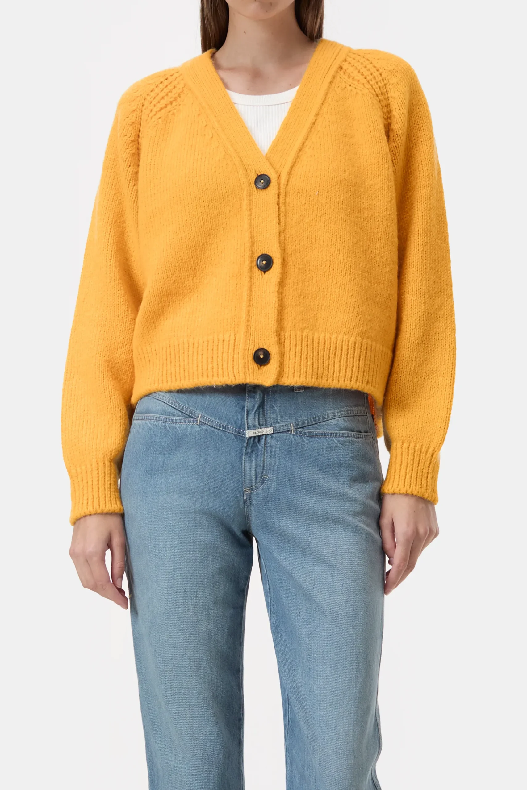 Closed Strick*Strickjacke aus Alpaka-Mix Irishorange