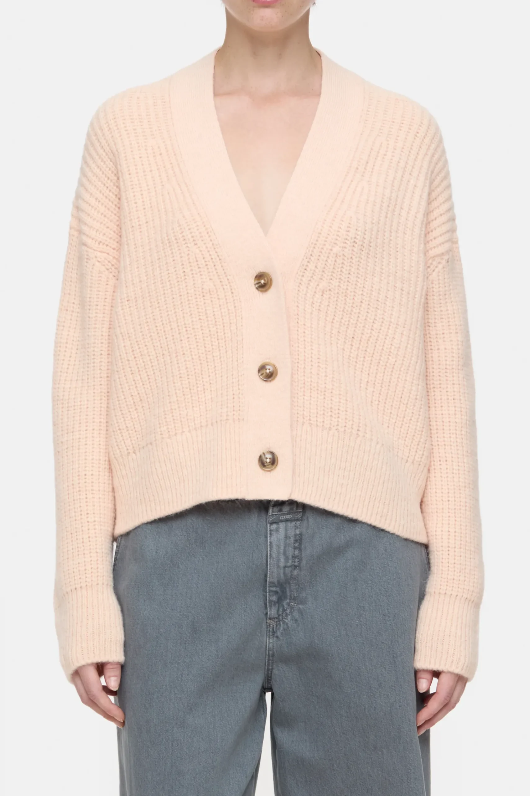 Closed Strick*Strickjacke aus Alpaka-Mix Albicocca