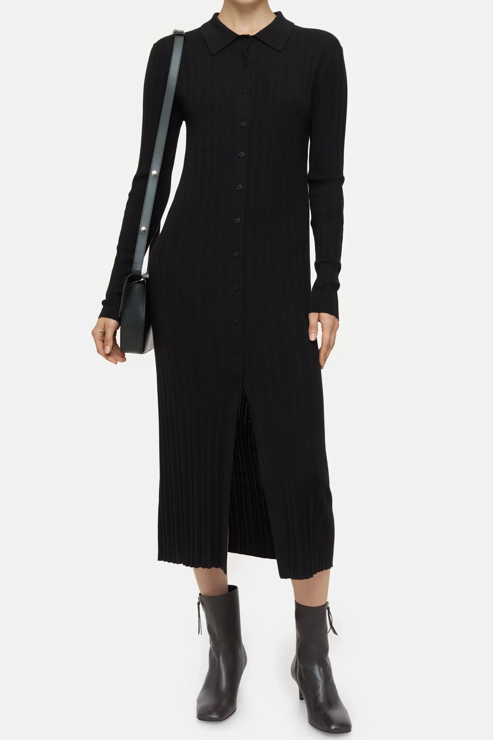 Closed Kleider*Strickkleid aus Merino-Seiden-Mix Black