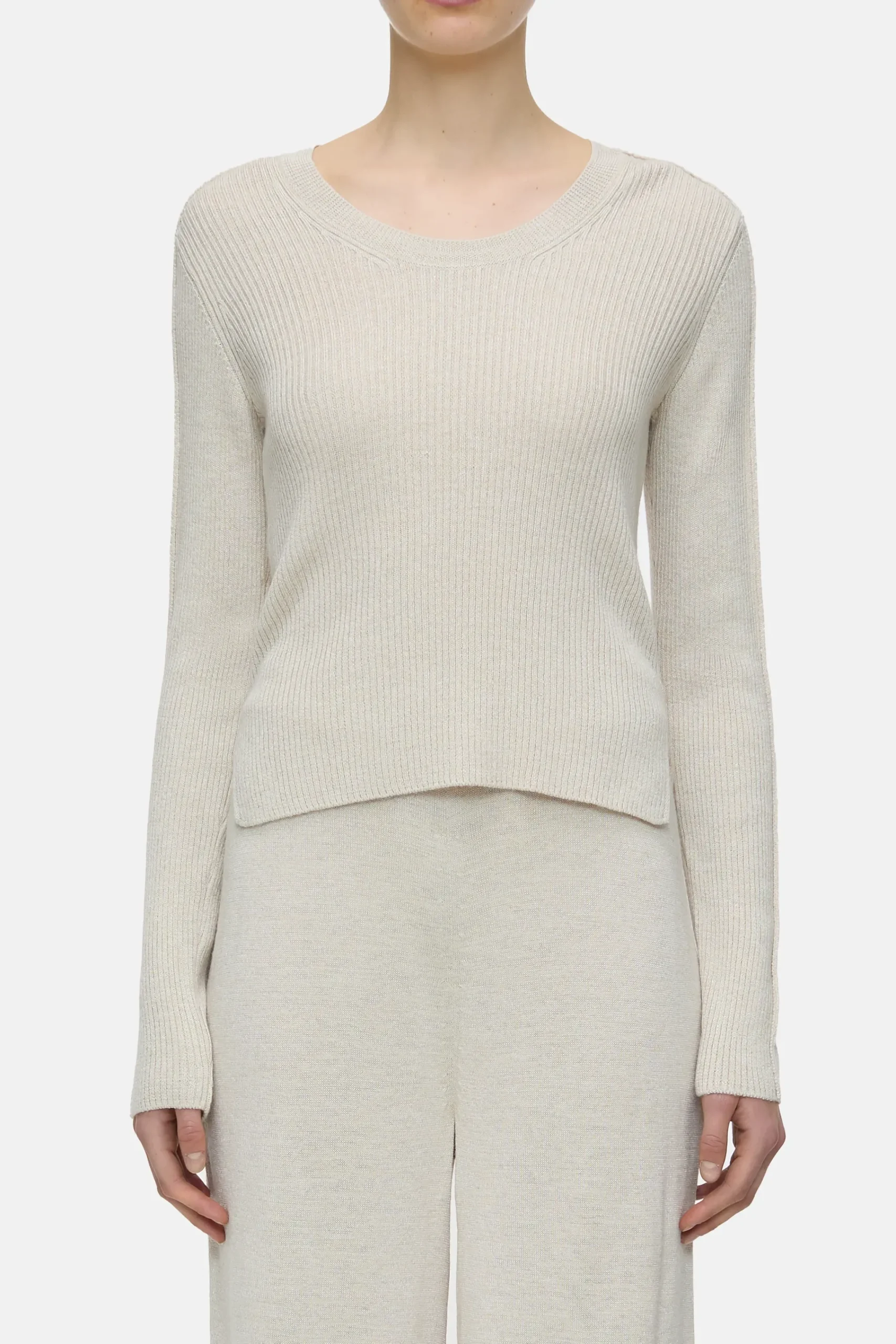 Closed Strick*Strick-Langarmshirt Sabbiabeige