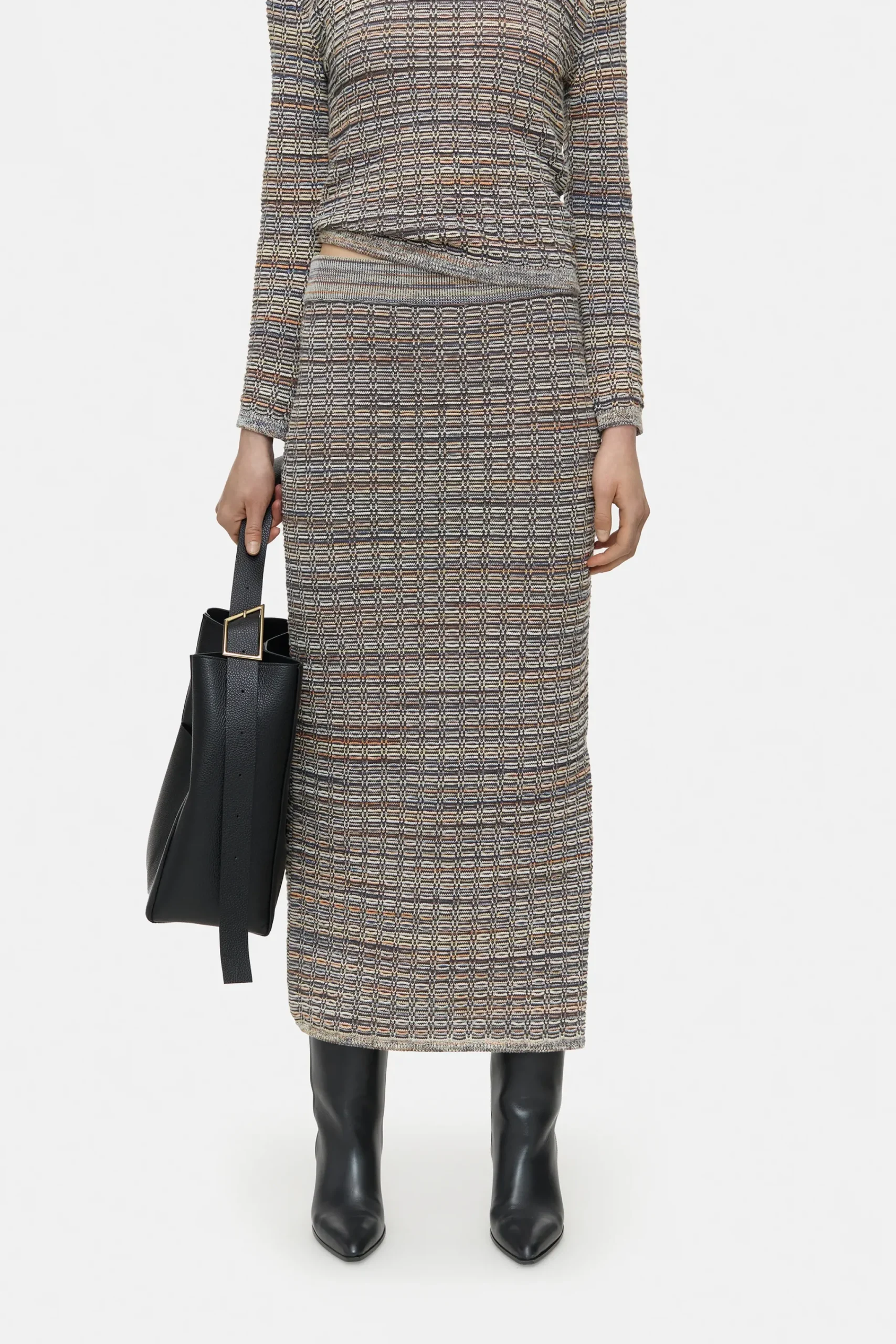 Closed Röcke*Strickrock aus Baumwoll-Mix Heritagegrey