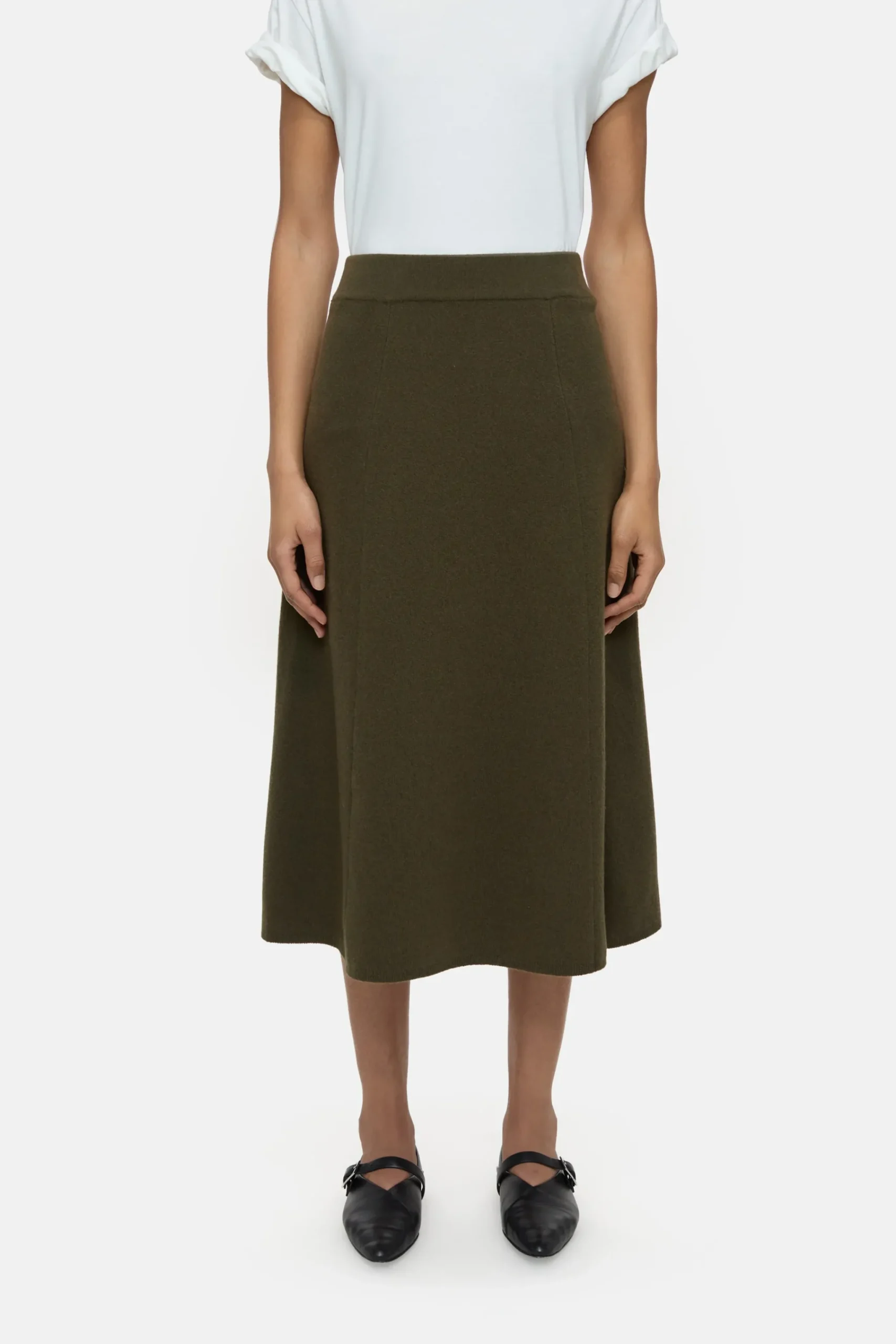 Closed Röcke*Strickrock aus Woll-Mix Vergreen