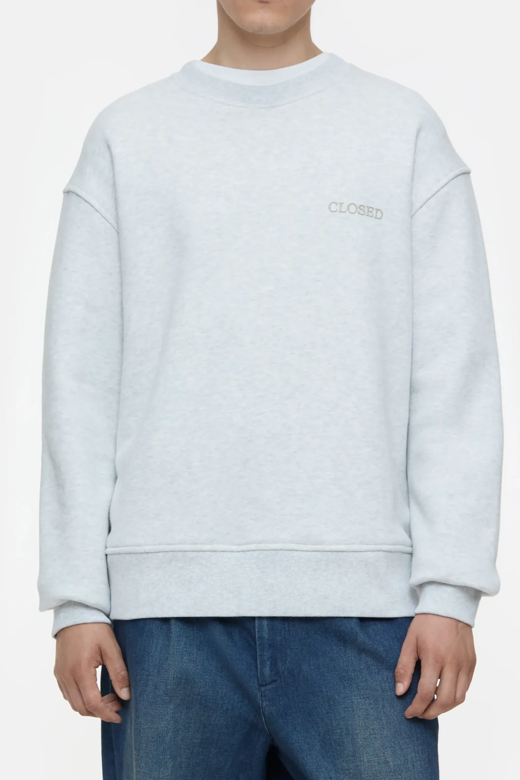 Closed Sweatshirts | T-shirts*Sweatshirt aus Baumwolle Brightgreymelange