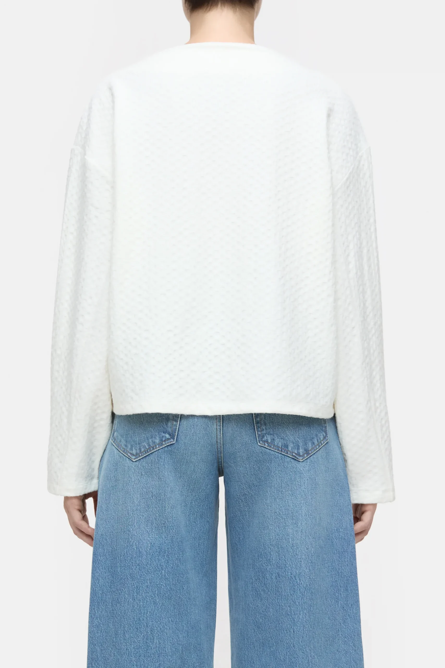 Closed Sweatshirts*Sweatshirt aus Woll-Mix Ivory