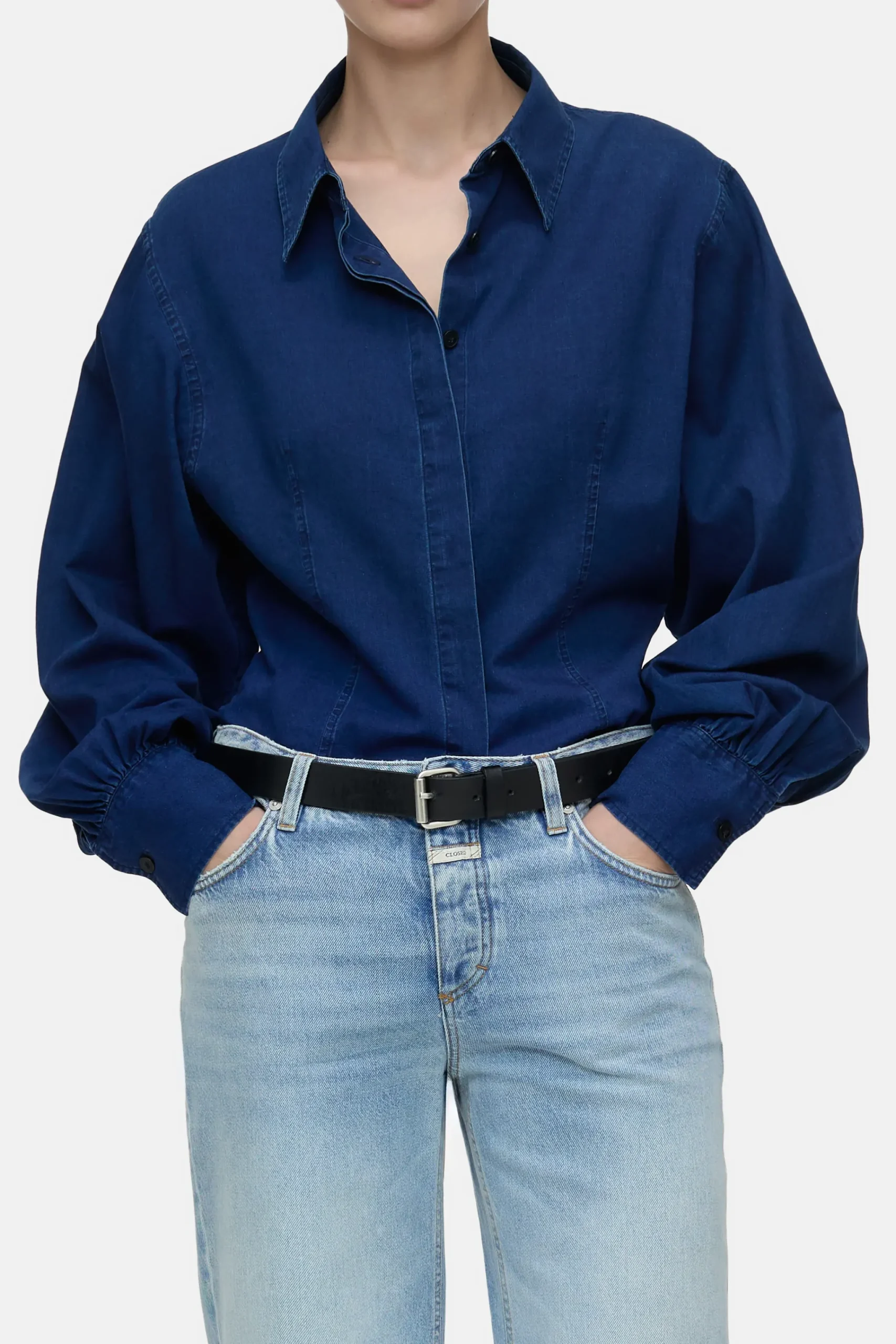 Closed Shirts & Blusen*Taillierte Bluse aus Baumwolle Darkblue