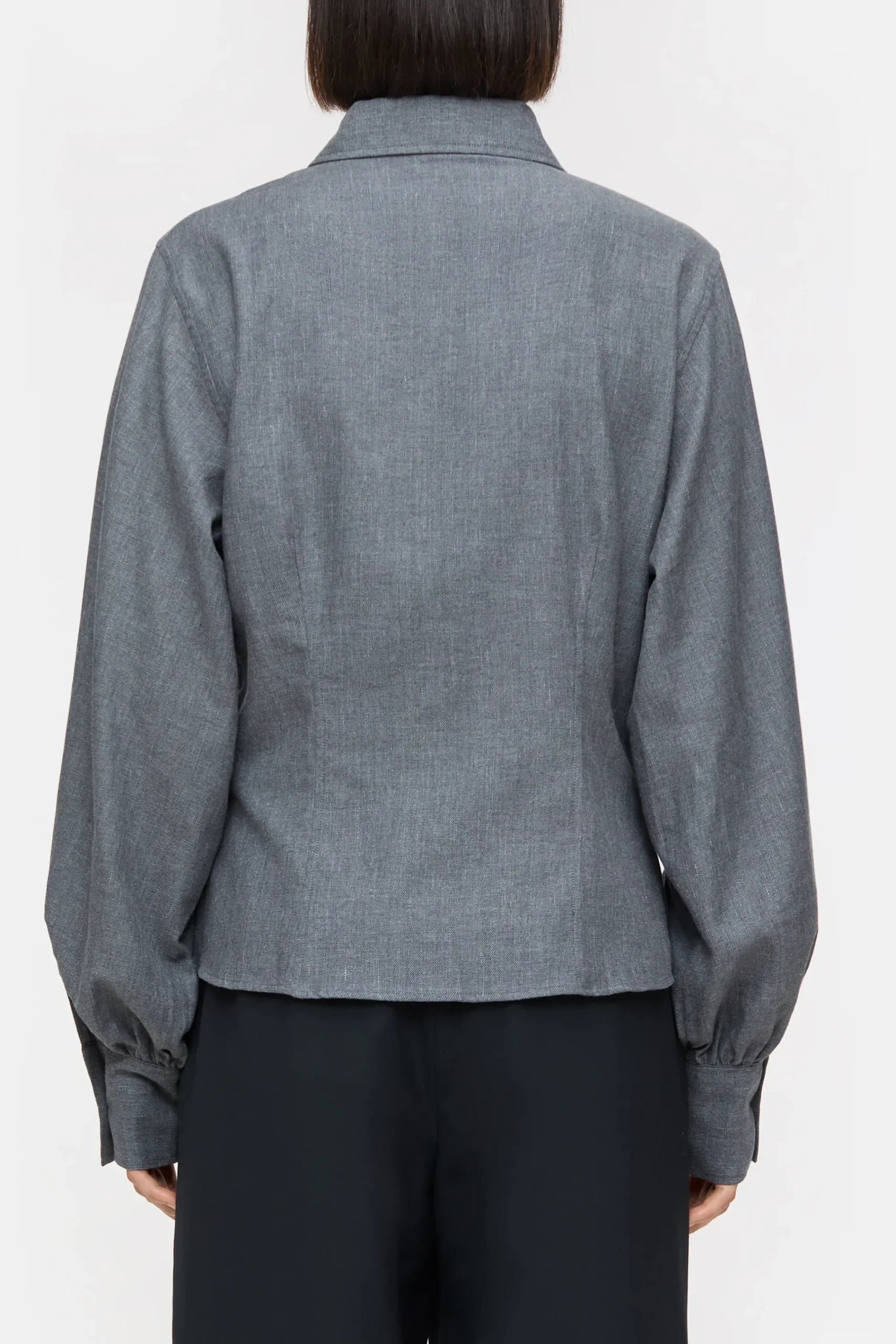 Closed Shirts & Blusen*Taillierte Bluse aus Baumwoll-Twill Darkgreymelange