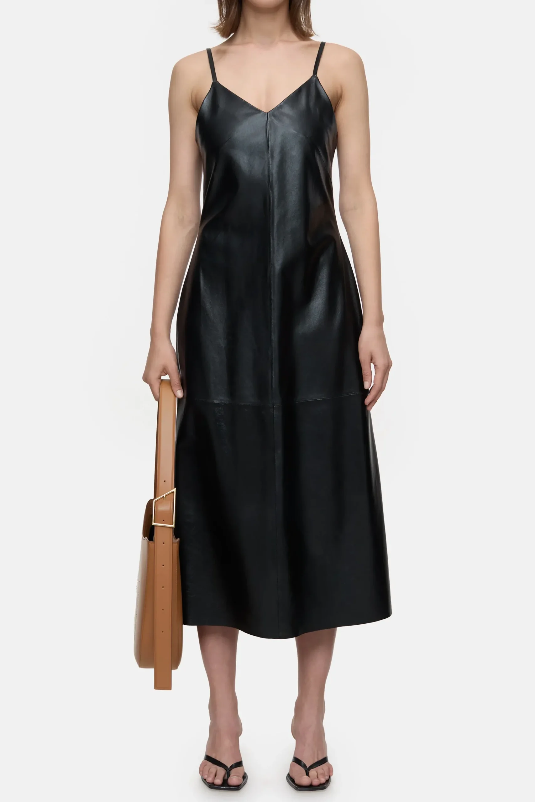 Closed Kleider*Trägerkleid aus Leder Black