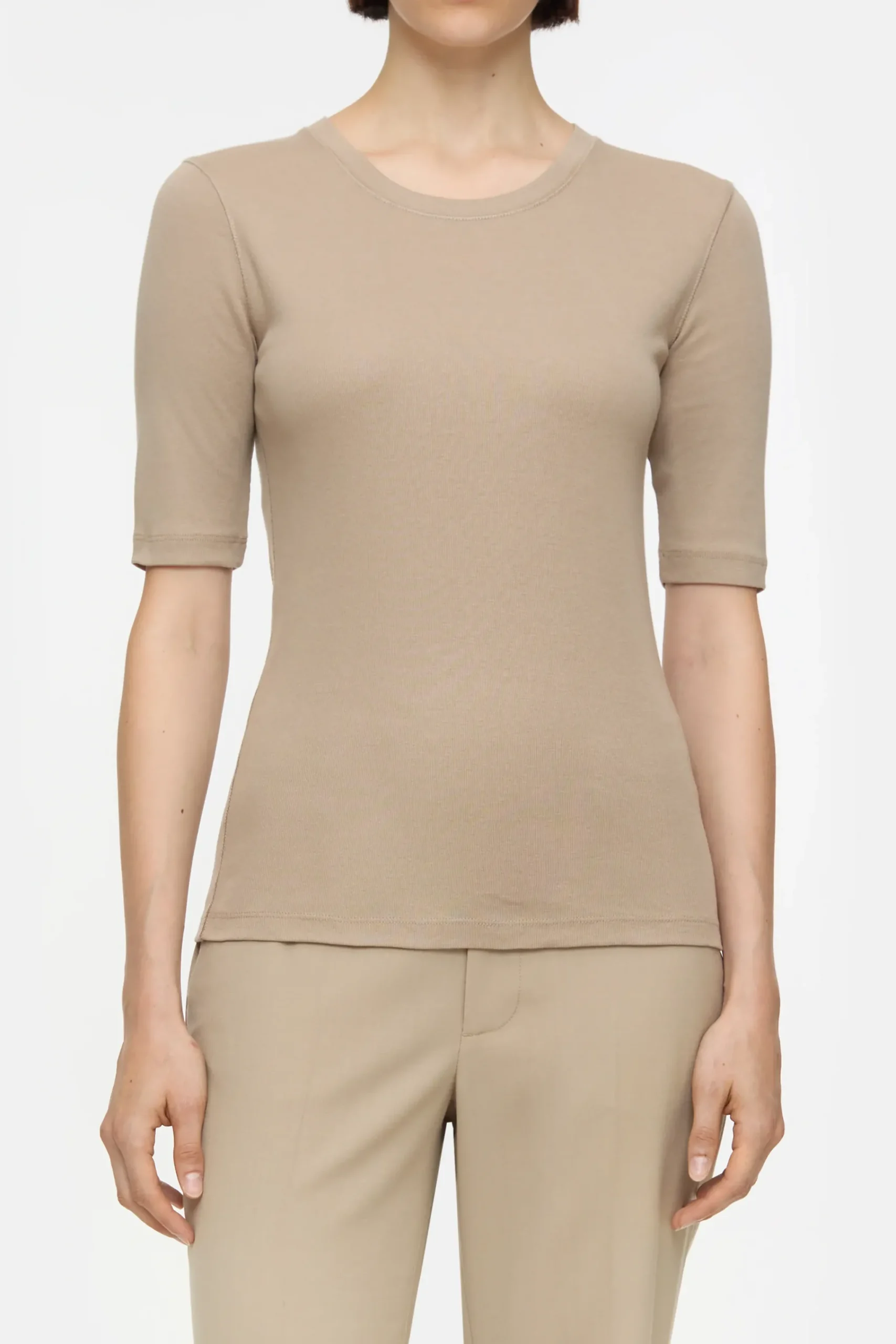 Closed T-shirts*T-Shirt aus Baumwoll-Mix Darkchinobeige