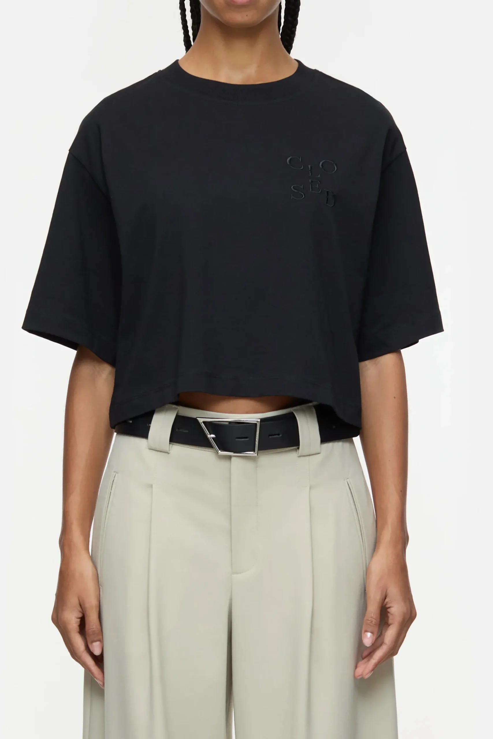 Closed T-shirts*T-Shirt aus Bio-Baumwolle Black