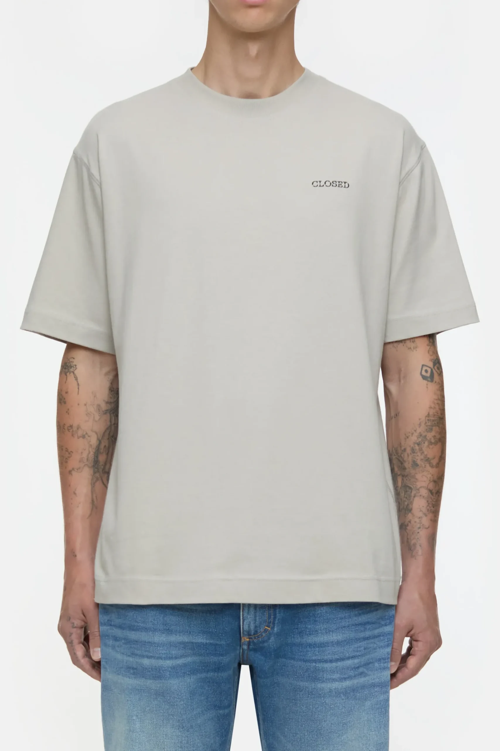 Closed T-shirts*T-Shirt mit Print aus reiner Bio-Baumwolle Mudgrey