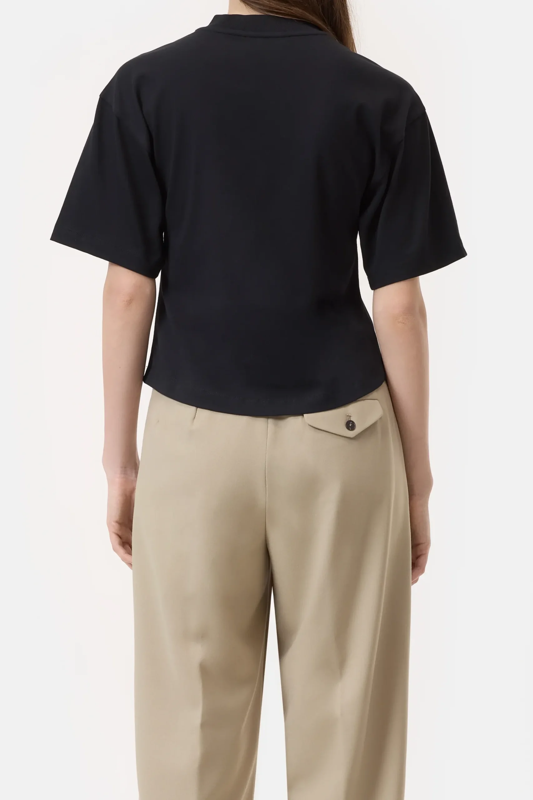 Closed T-shirts*T-Shirt mit V-Ausschnitt Black