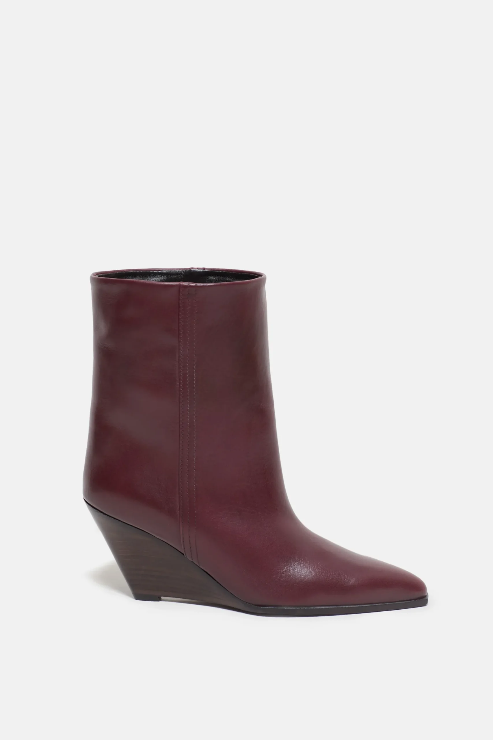 Closed Lederschuhe*Wedge Boots aus Leder Chilipepperred