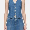 Closed Shirts & Blusen*Weste aus Denim Midblue