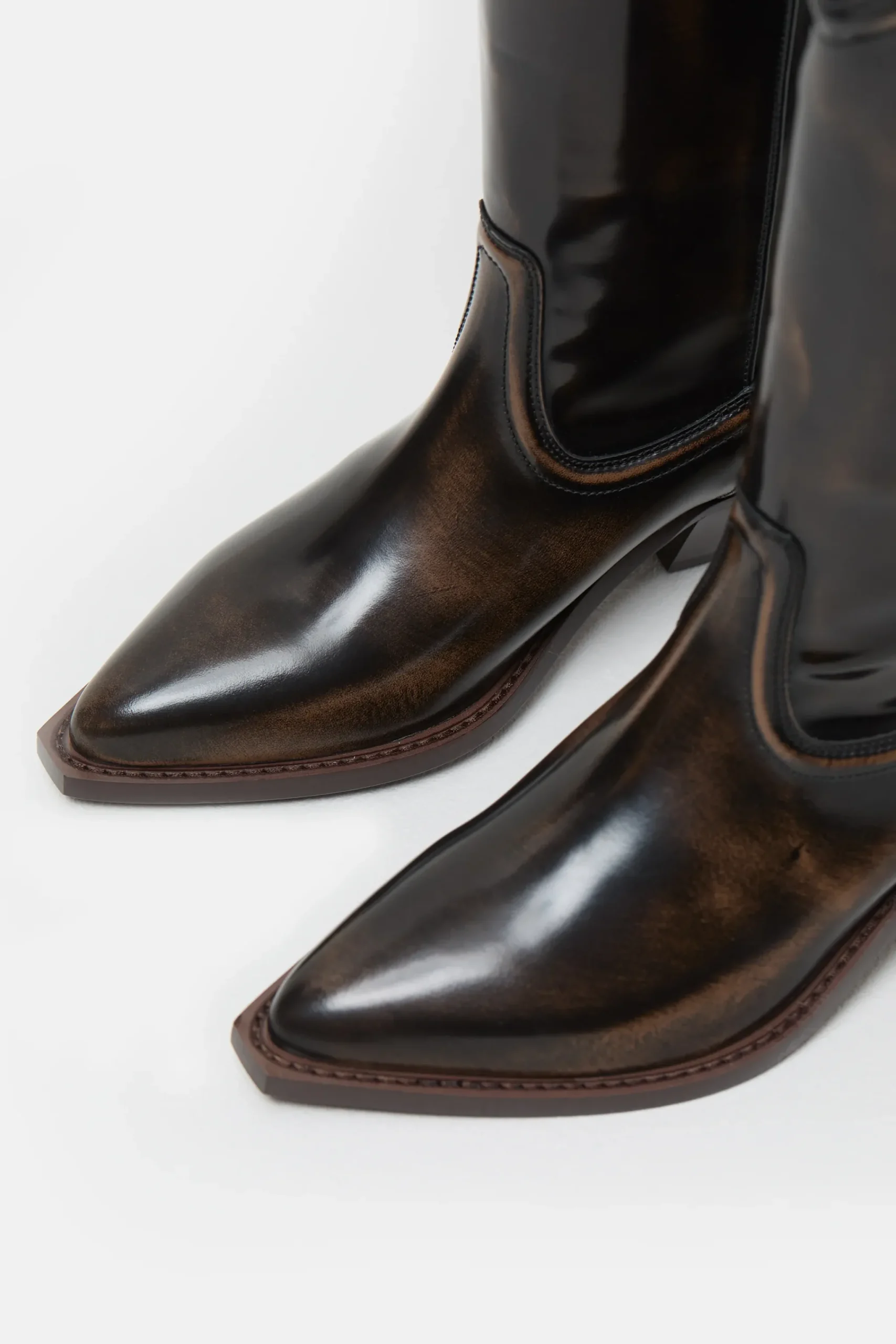 Closed Lederschuhe*Western Boots Irishcoffee