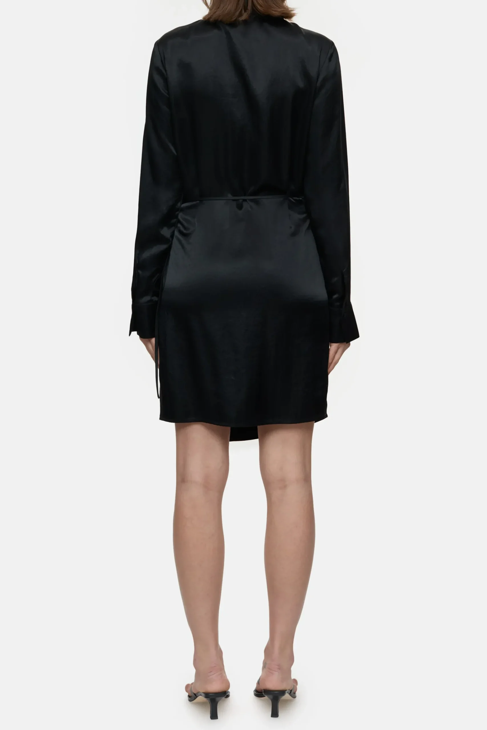 Closed Kleider*Wickelkleid aus Satin Black