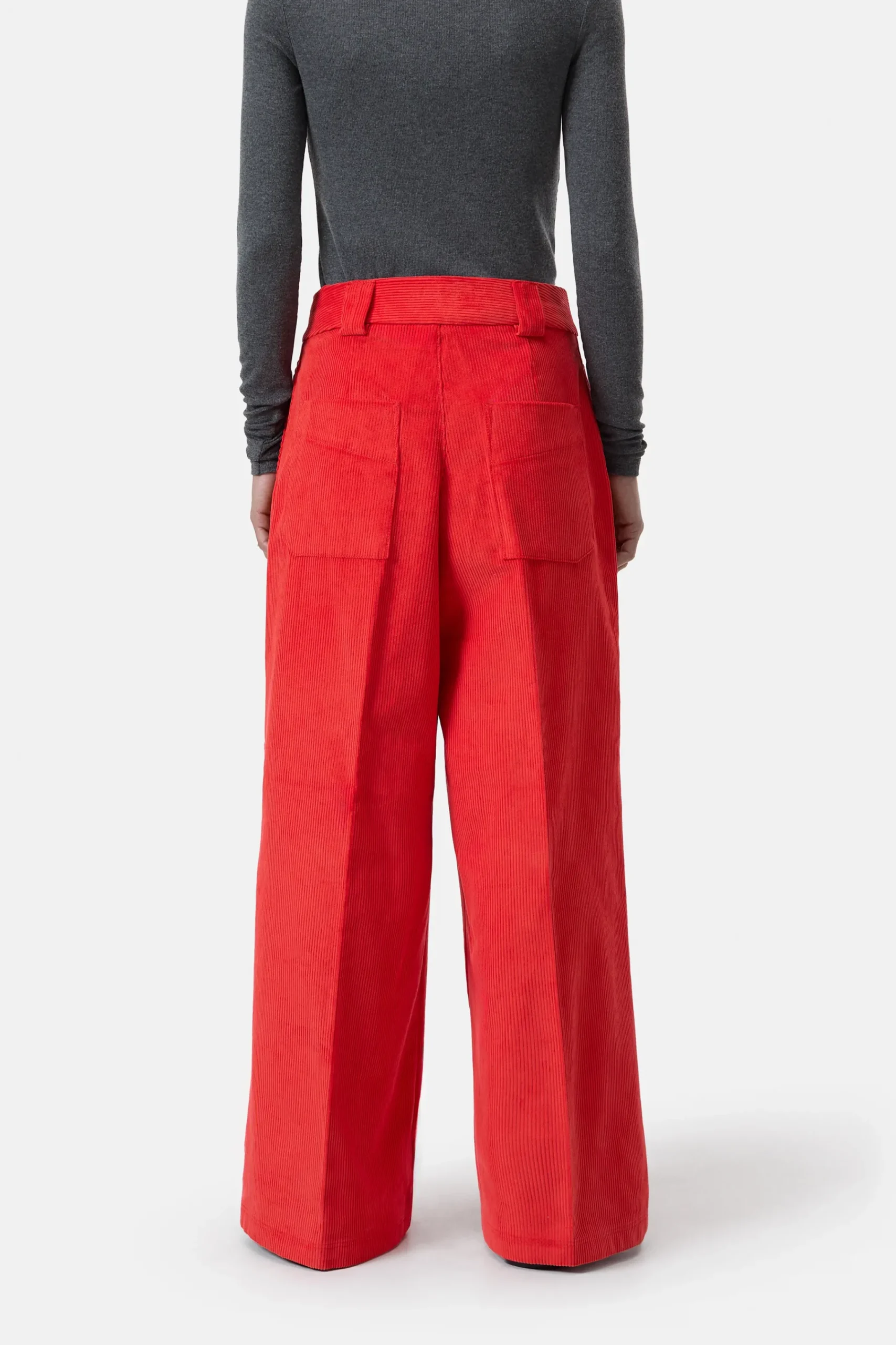 Closed Hosen*Wide Pants - Style Name Wystan Hibiscusred